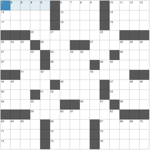 At First Sight Crossword